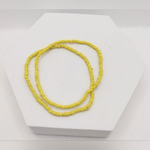 Fashion Yellow Beaded Bangle Bracelets